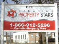 Canadian Property Stars  PVC corner frame with printed, laminated alupanels